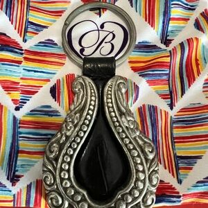 Brighton black and Silver Keyfob